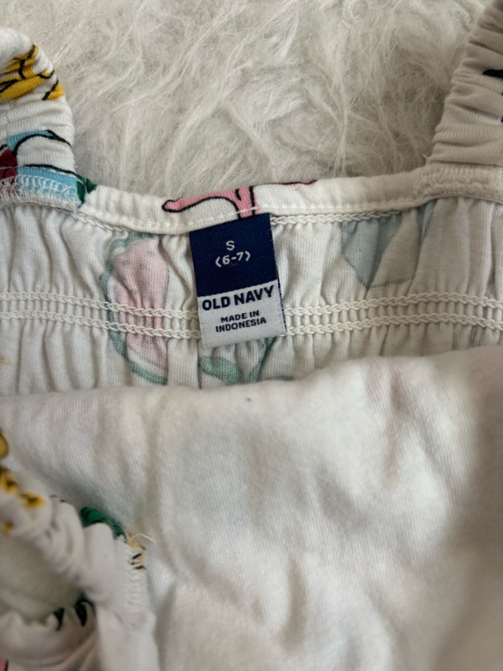 Old Navy Girls Multi Colored Tropical Beachy AOP Smocked Romper - Picture 3 of 4